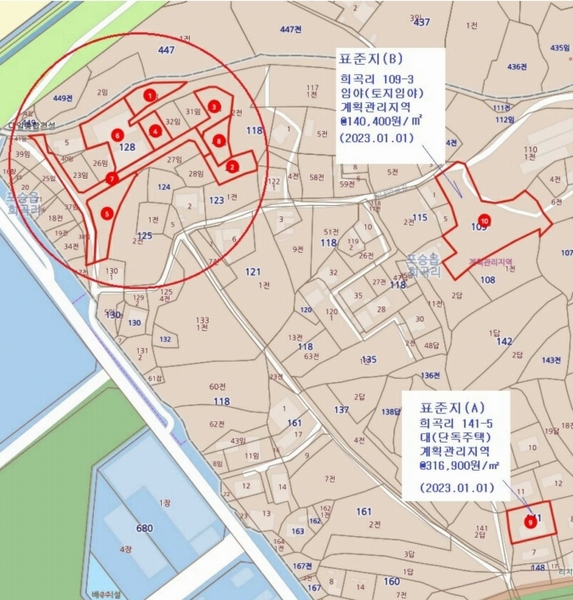 2024타경42896 경기도 평택시 포승읍 희곡리 128-10 임야 경매 이미지