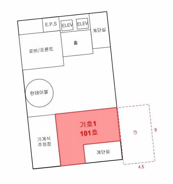 2025타경41365 경기도 평택시 포승읍 평택항로184번길 3-5, 코업스테이호텔평택항 1층 101호 근린상가 경매 이미지