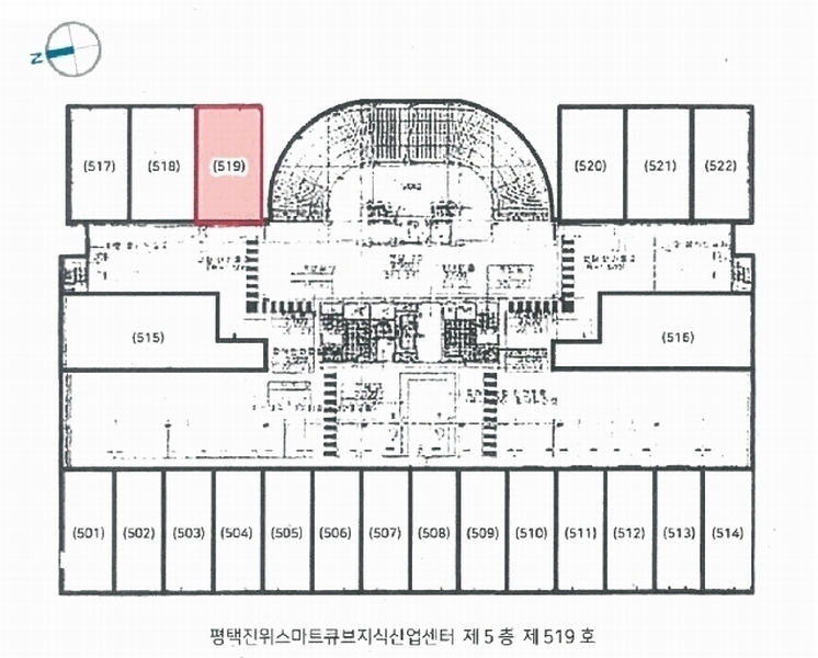 2025타경41845 경기도 평택시 진위2산단로 15-20, 평택진위스마트큐브지식산업센터 5층 519호 아파트형공장 경매 이미지