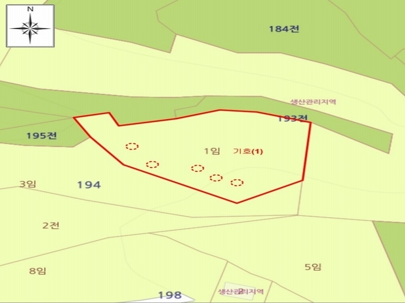 2024타경43912 경기도 안성시 서운면 북산리 194-1 임야 경매 이미지