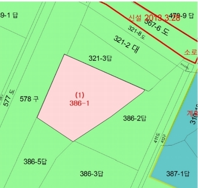 2024타경56185 경기도 평택시 팽성읍 평궁리 386-1 농지 경매 이미지