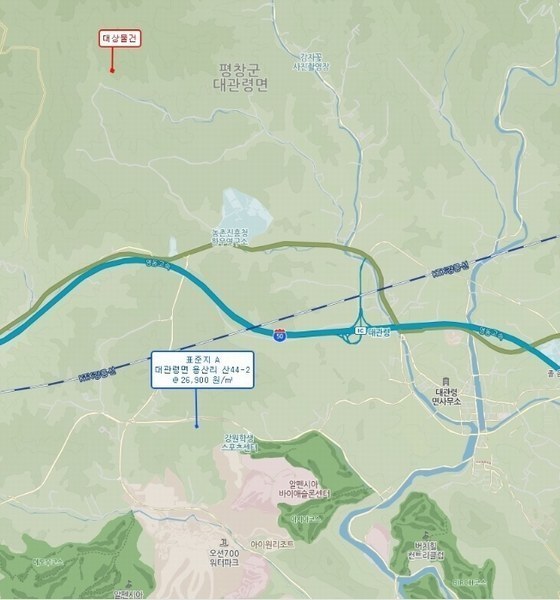 2024타경1888 강원특별자치도 평창군 대관령면 차항리 491-14 임야 경매 이미지