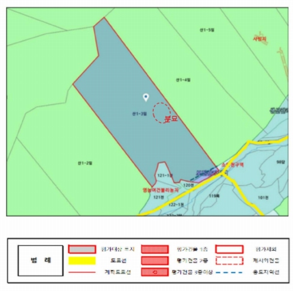 2024타경53551 경기도 안성시 금광면 사흥리 산1-3 임야 경매 이미지