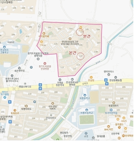 2024타경3761 경기도 안성시 고수2로 70, 안성당왕지구삼정그린코아더베스트 110동 6층 603호 아파트[공급33평형] 경매 이미지