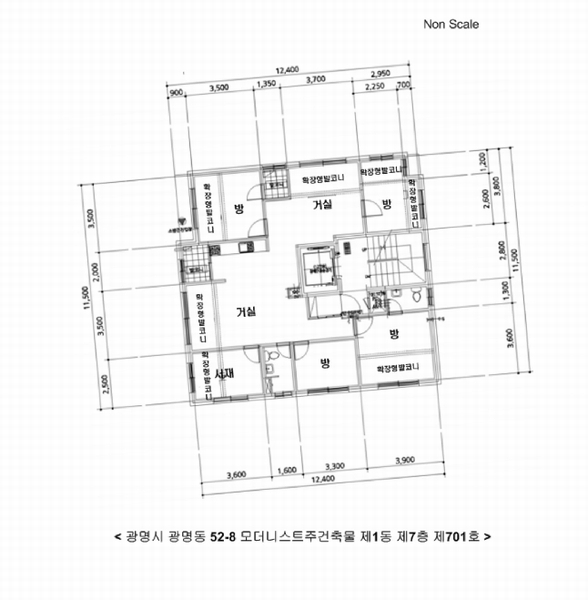 2025타경651 경기도 광명시 목감로254번길 5(광명동), 모더니스트주건축물 1동 7층 701호 다세대(빌라) 경매 이미지