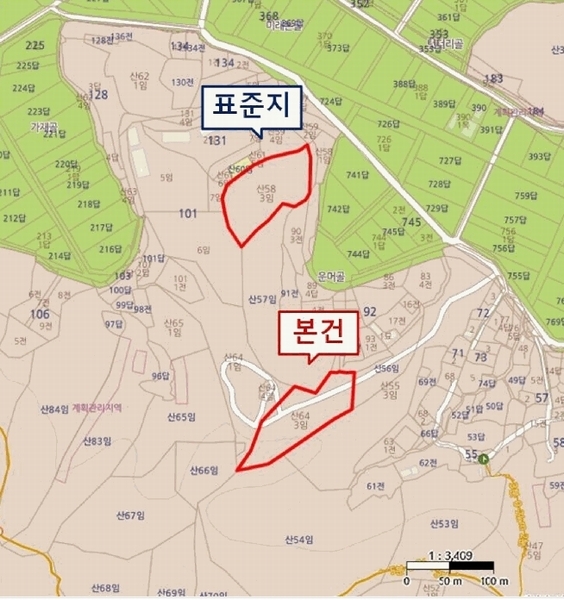 2025타경41558 경기도 평택시 현덕면 대안리 산64-3 임야 경매 이미지