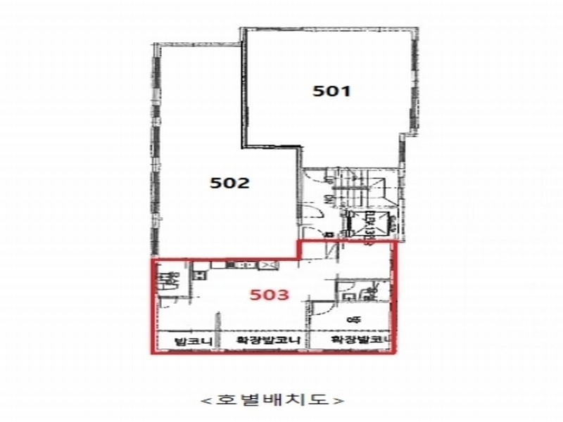 2024타경43202 경기도 평택시 평택5로34번길 64, 트윈캐슬3 5층 503호 다세대(빌라)[공급18평형] 경매 이미지
