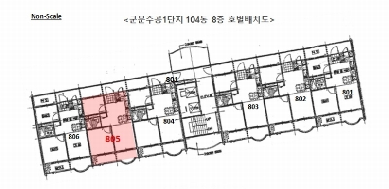 2024타경53537 경기도 평택시 원평로25번길 63, 평택군문주공1단지아파트 104동 8층 805호 아파트[공급21평형] 경매 이미지