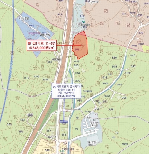 2025타경73 경상북도 울진군 후포면 후포리 905-6 임야 경매 이미지