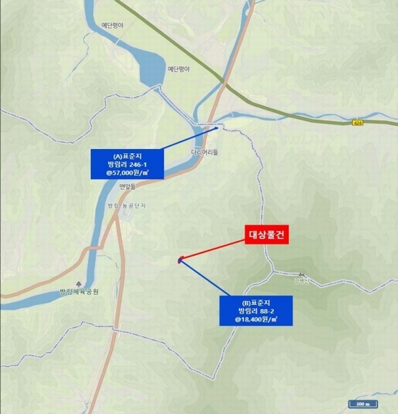 2025타경356 강원특별자치도 평창군 방림면 방림리 96 농지 경매 이미지