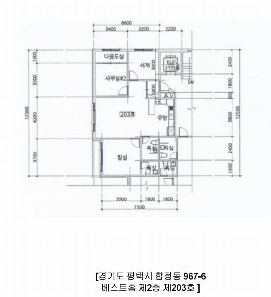 2025타경41562 경기도 평택시 평택5로34번길 43-5, 베스트홈 2층 203호 오피스텔 경매 이미지