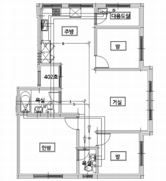 2024타경55910 경기도 안산시 상록구 평안로1안길 16-1, 수정그린빌 4층 402호 다세대(빌라)[공급25평형] 경매 이미지