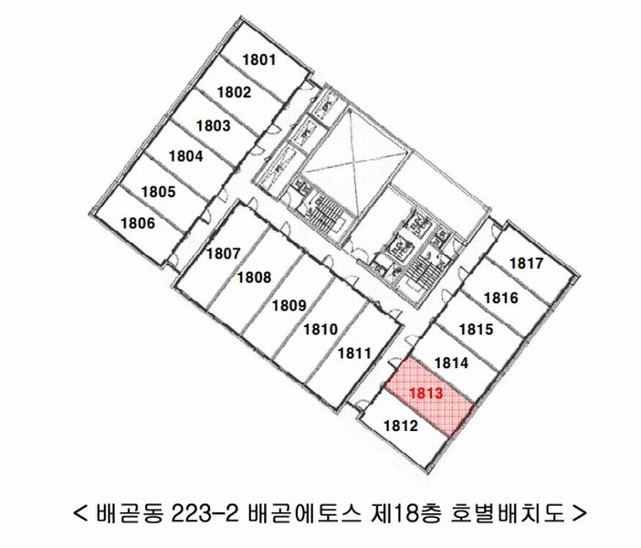 2024타경66705 경기도 시흥시 서울대학로264번길 26-12, 배곧에토스 18층 1813호 오피스텔[계약18평형] 경매 이미지