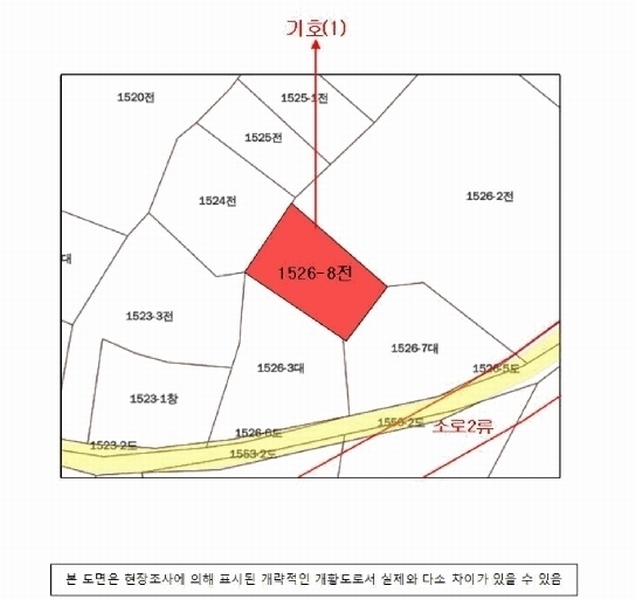2025타경545 경상남도 사천시 사남면 화전리 1526-8 농지 경매 이미지