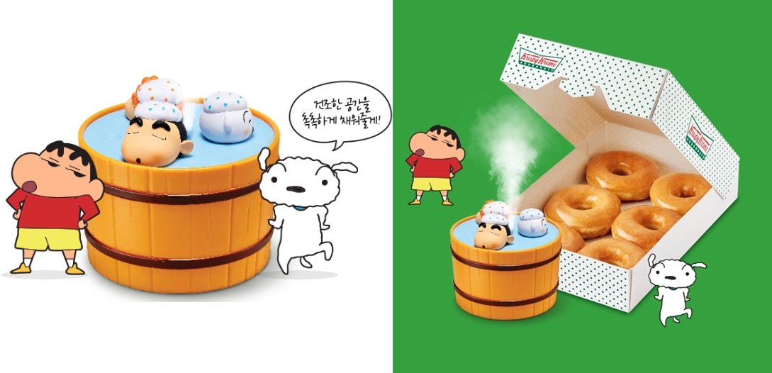크리스피 크림 도넛, 스파 즐기는 '짱구 미니 가습기' 선보인다