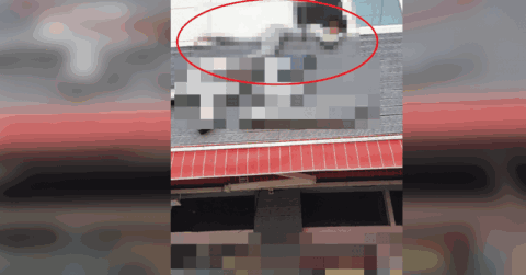 약에 취해 2층에서 떨어진 50대, 경찰관 5명이 손으로 받아 구조